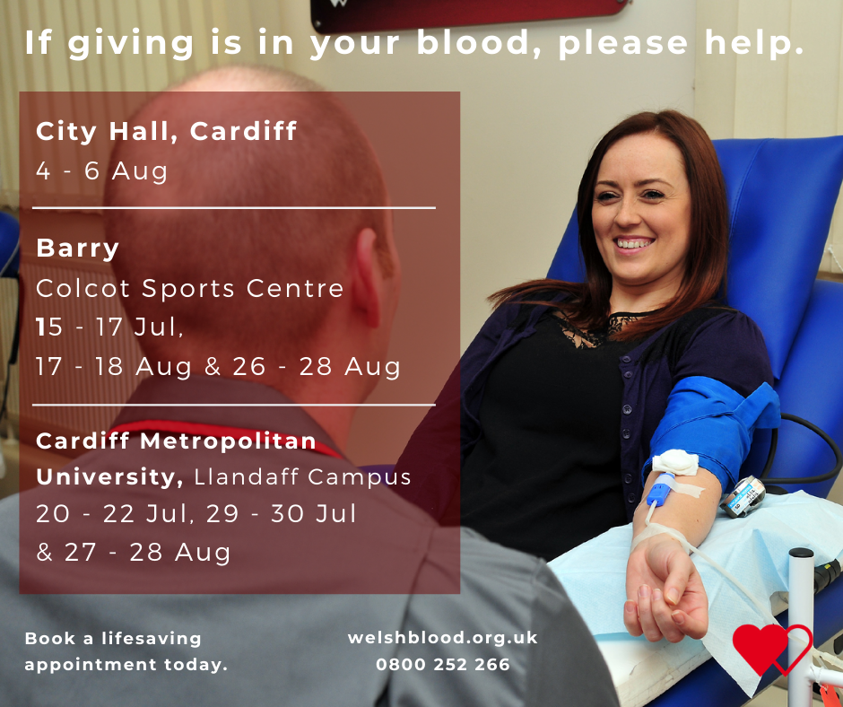 Blood donation sessions - August 2020
